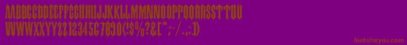 Шрифт Ironwood – коричневые шрифты на фиолетовом фоне