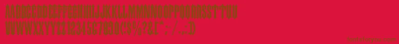 フォントIronwood – 赤い背景に茶色の文字
