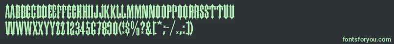 Ironwood-fontti – vihreät fontit mustalla taustalla