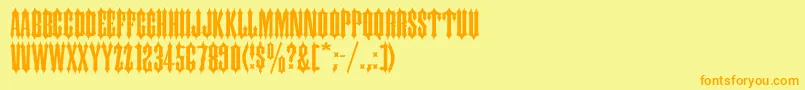 Ironwood Font – Orange Fonts on Yellow Background