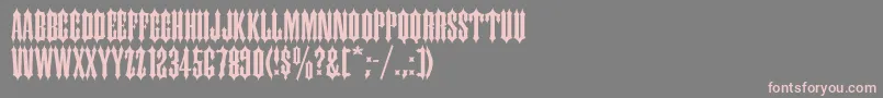 フォントIronwood – 灰色の背景にピンクのフォント
