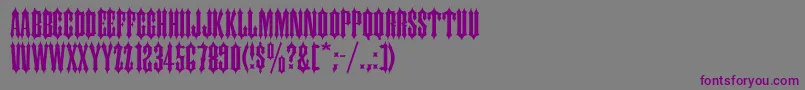Ironwood-Schriftart – Violette Schriften auf grauem Hintergrund