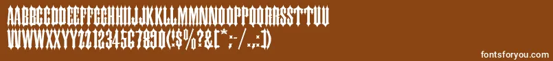 Шрифт Ironwood – белые шрифты на коричневом фоне
