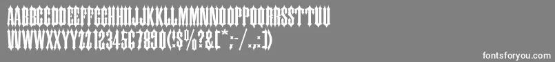 フォントIronwood – 灰色の背景に白い文字