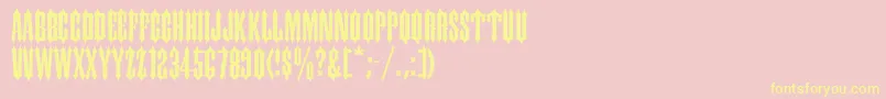 Ironwood Font – Yellow Fonts on Pink Background