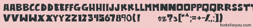 Fonte Outlander – fontes pretas em um fundo rosa