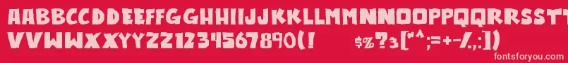 Outlander Font – Pink Fonts on Red Background
