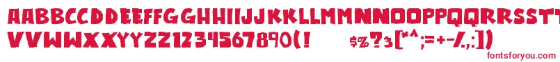 フォントOutlander – 白い背景に赤い文字