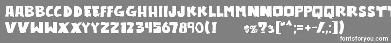 フォントOutlander – 灰色の背景に白い文字