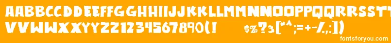 Outlander Font – White Fonts on Orange Background