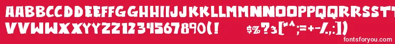 Outlander Font – White Fonts on Red Background