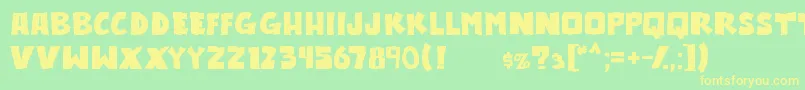 Outlander Font – Yellow Fonts on Green Background