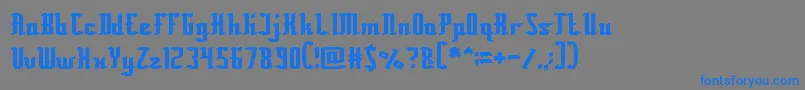 フォントBillionaire – 灰色の背景に青い文字