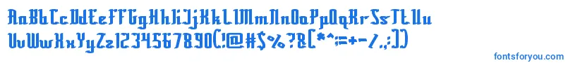 フォントBillionaire – 白い背景に青い文字