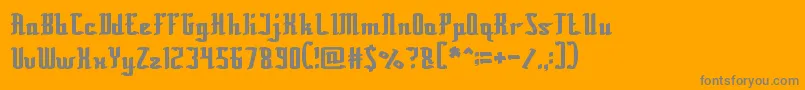 Billionaire-Schriftart – Graue Schriften auf orangefarbenem Hintergrund