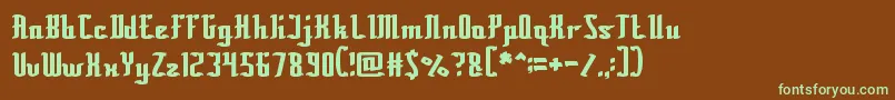 Шрифт Billionaire – зелёные шрифты на коричневом фоне