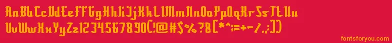 Шрифт Billionaire – оранжевые шрифты на красном фоне