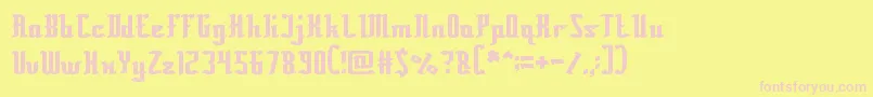 Billionaire Font – Pink Fonts on Yellow Background