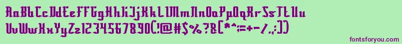 Billionaire Font – Purple Fonts on Green Background