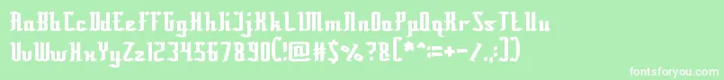 フォントBillionaire – 緑の背景に白い文字