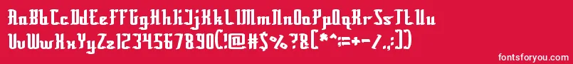 フォントBillionaire – 赤い背景に白い文字