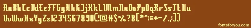 Шрифт Billionaire – жёлтые шрифты на коричневом фоне