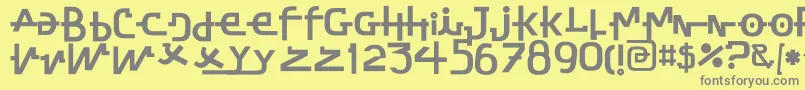 StretchedSignatureExtBold Font – Gray Fonts on Yellow Background