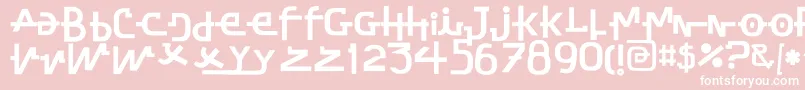 Weitere Informationen zur StretchedSignatureExtBold-Schriftart StretchedSignatureExtBold-Schriftart – Weiße Schriften auf rosa Hintergrund