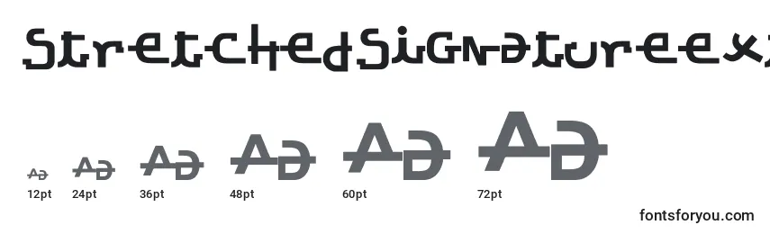 StretchedSignatureExtBold Font Sizes
