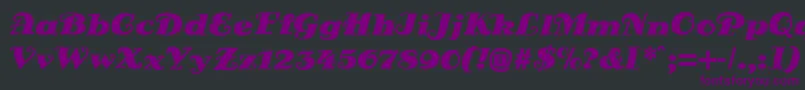 Шрифт DsSienaFett – фиолетовые шрифты на чёрном фоне