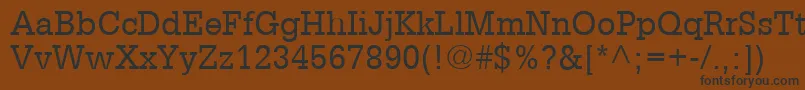 Шрифт GlyphaLt55Roman – чёрные шрифты на коричневом фоне