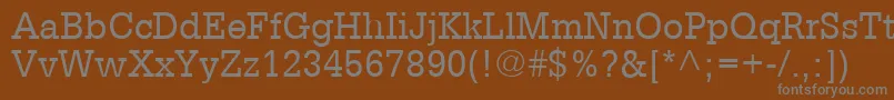 Шрифт GlyphaLt55Roman – серые шрифты на коричневом фоне