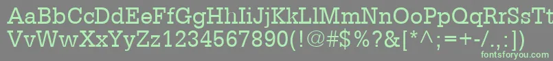 Шрифт GlyphaLt55Roman – зелёные шрифты на сером фоне