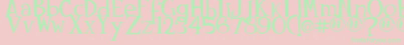 Johnyokonysm Font – Green Fonts on Pink Background