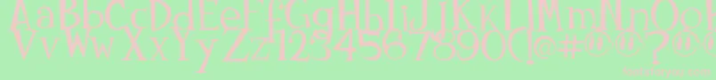 Johnyokonysm Font – Pink Fonts on Green Background