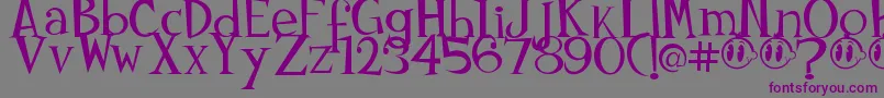 Johnyokonysm Font – Purple Fonts on Gray Background