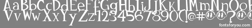 Weitere Informationen zur Johnyokonysm-Schriftart Johnyokonysm-Schriftart – Weiße Schriften auf grauem Hintergrund