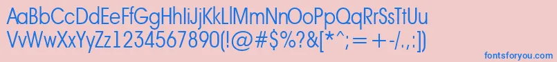AAvantebsnrLight Font – Blue Fonts on Pink Background