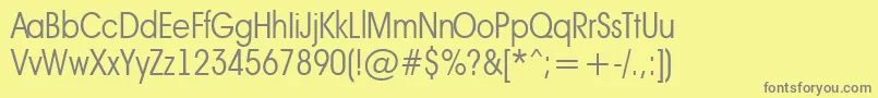 AAvantebsnrLight Font – Gray Fonts on Yellow Background