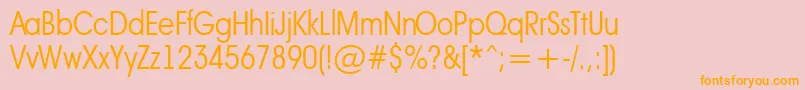 AAvantebsnrLight Font – Orange Fonts on Pink Background
