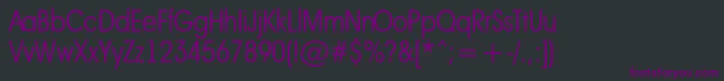 AAvantebsnrLight Font – Purple Fonts on Black Background