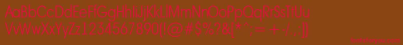 AAvantebsnrLight Font – Red Fonts on Brown Background