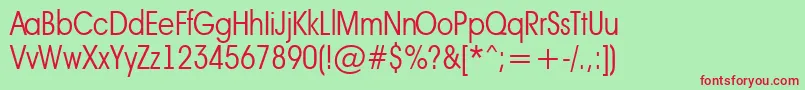 AAvantebsnrLight Font – Red Fonts on Green Background