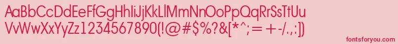 フォントAAvantebsnrLight – ピンクの背景に赤い文字