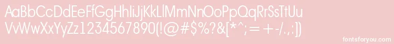 AAvantebsnrLight Font – White Fonts on Pink Background