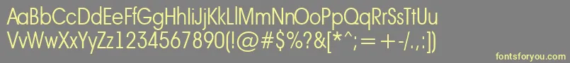 AAvantebsnrLight-fontti – keltaiset fontit harmaalla taustalla