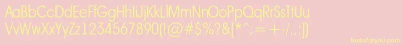 AAvantebsnrLight Font – Yellow Fonts on Pink Background