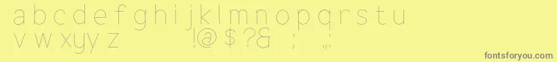 FlexdisplayThin Font – Gray Fonts on Yellow Background