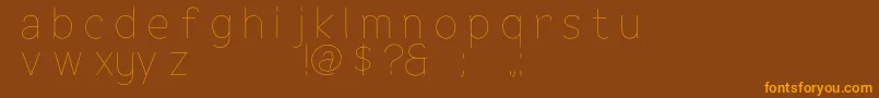 FlexdisplayThin Font – Orange Fonts on Brown Background