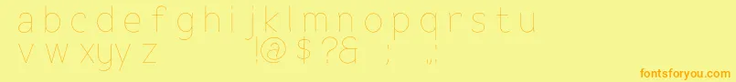 FlexdisplayThin Font – Orange Fonts on Yellow Background